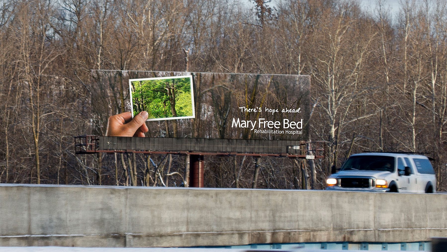 Billboards Use Bleak Winter Landscape to Communicate Hope