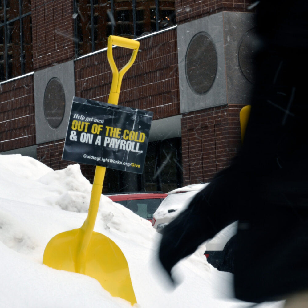 guerilla advertising shovel