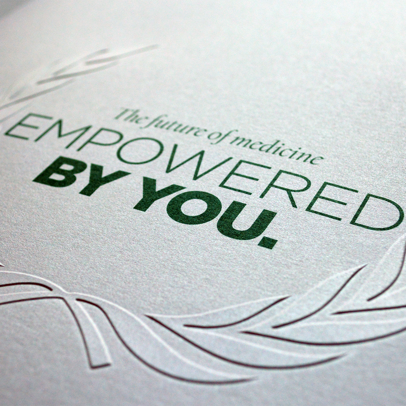Close up detail of "Empower Extraordinary Futures" Capital Campaign folder.
