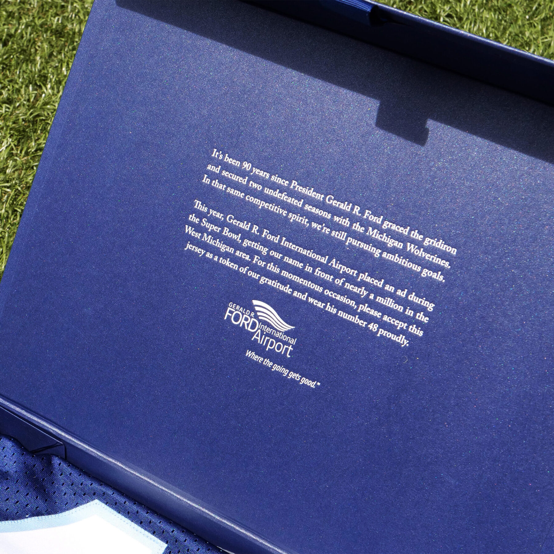 Packaging for Gerald R Ford jersey