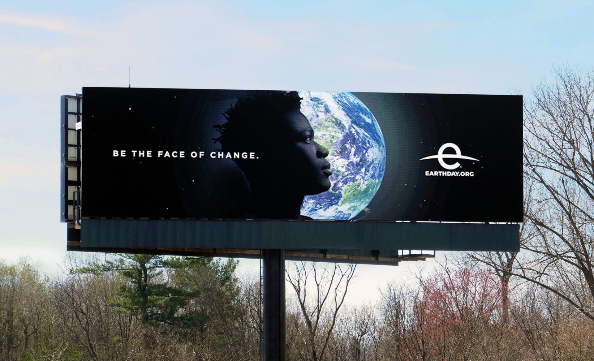 Out of home bulletin for Earthday.org. Be the face of change.
