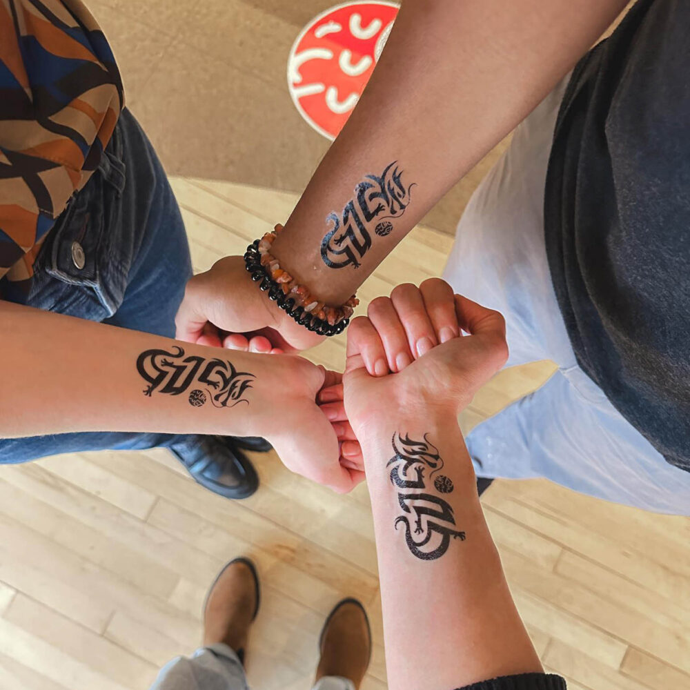 Press on tattoo swag featuring Sweetwaters and the Year of the Dragon