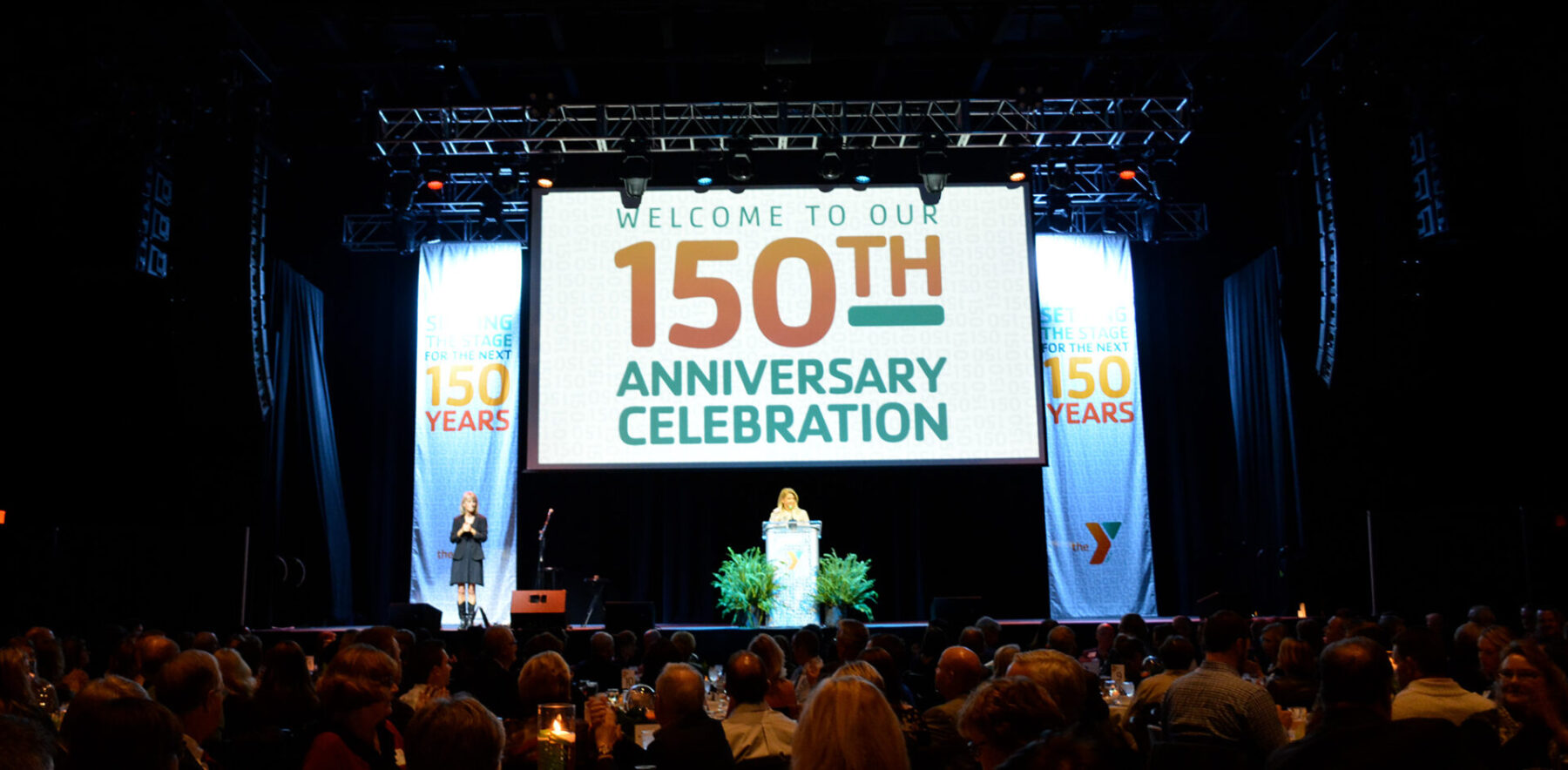 Main stage of the 150th anniversary celebration event.