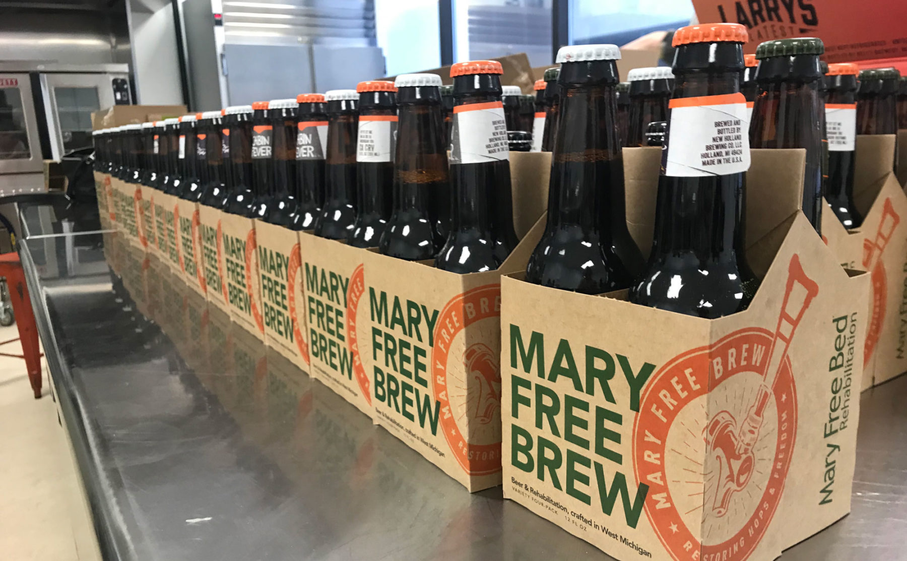 Mary Free Brew beer packaging