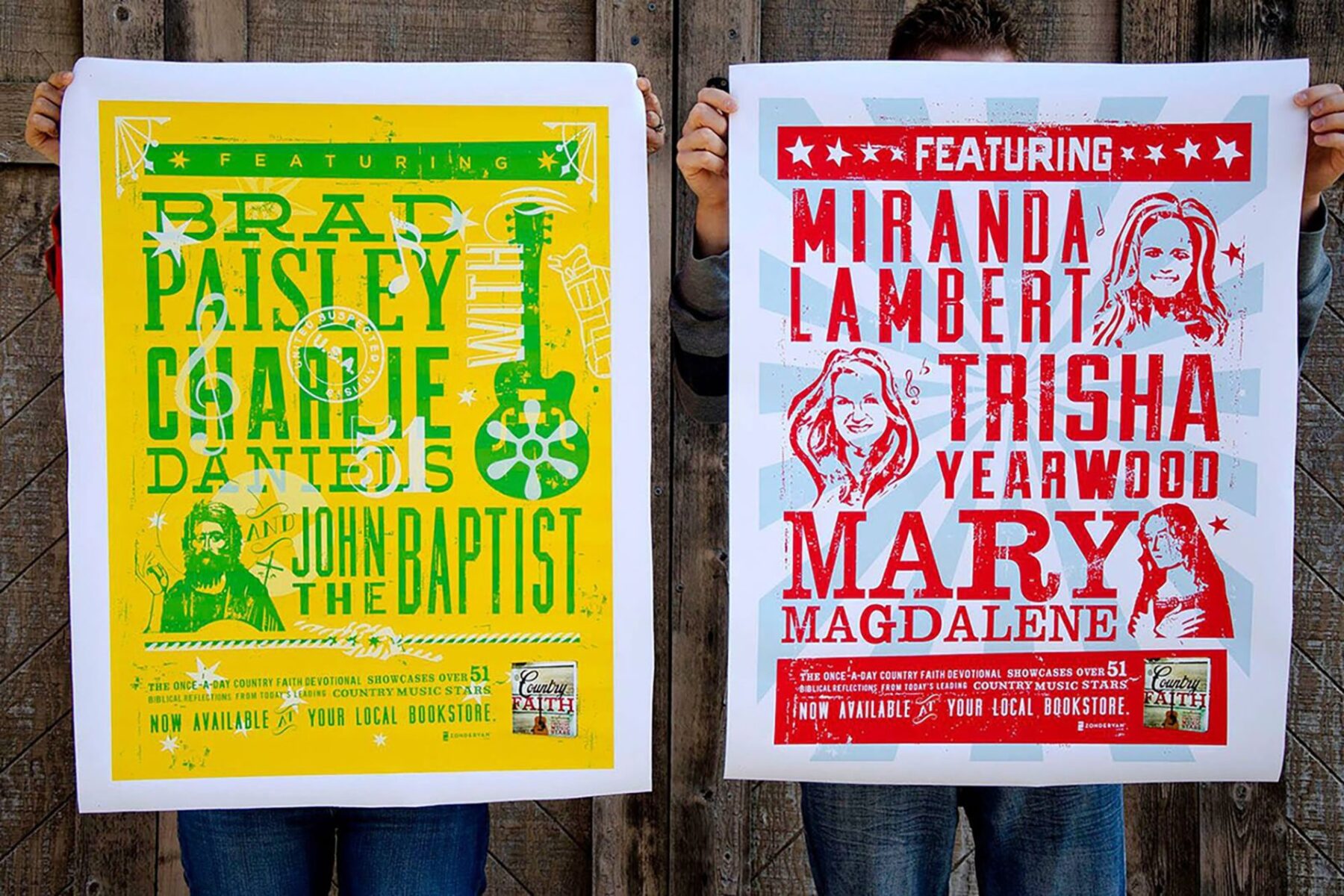 Promotional posters for the book "Country Faith"